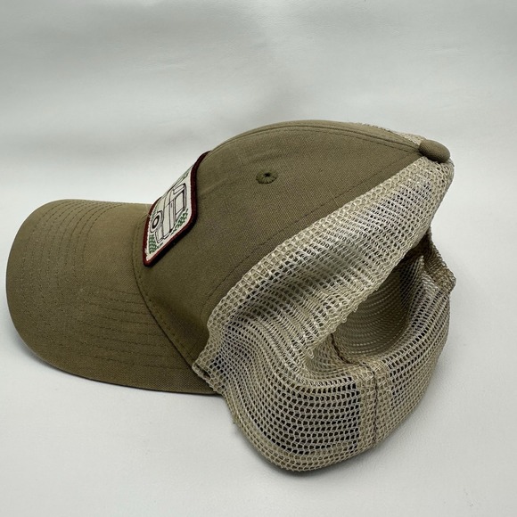 Patagonia Baseball Cap Trucker Hat PICKUP LINES Patch Fatigue Green Camo Surfer - Picture 3 of 6